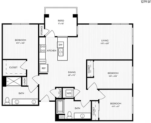 Floor plan Revela Floorplan 3-2B-3