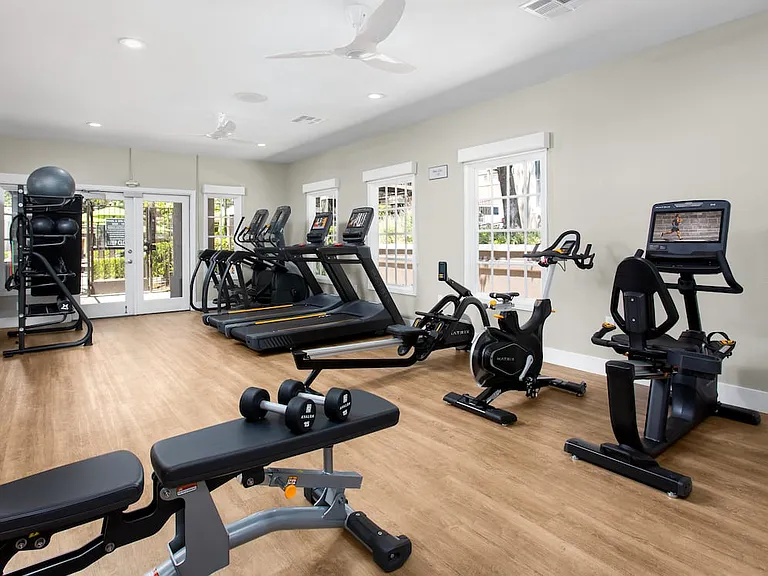Fitness center with strength and cardio equipment