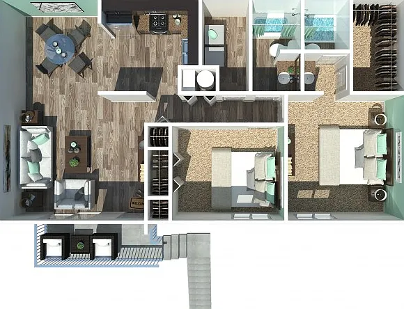 Two Bedroom Two Bath Garden 1028 Sq Ft Two Bedroom Two Bath Garden 1028 Sq Ft