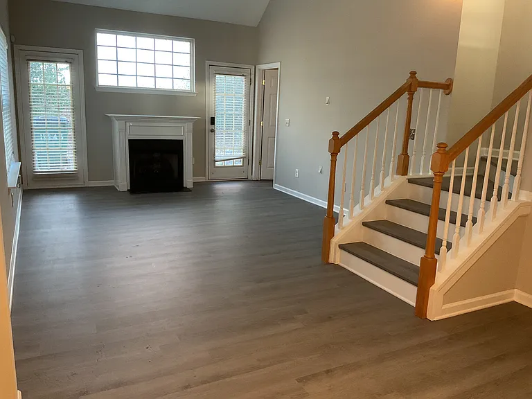 Living area and stairs,