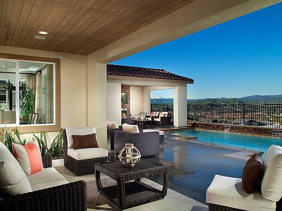 Arista At Aliento Plan 2 Model Home Backyard Area