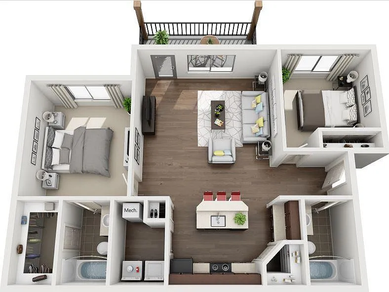 Floor plan 2x2 TOP