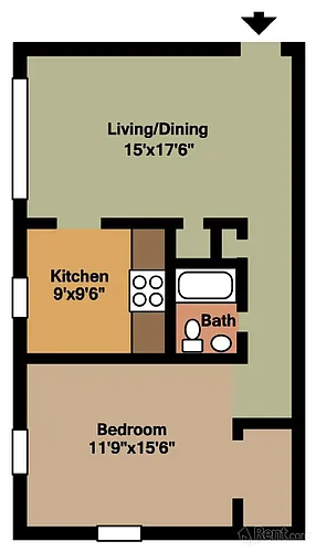 Floor plan One Bedroom