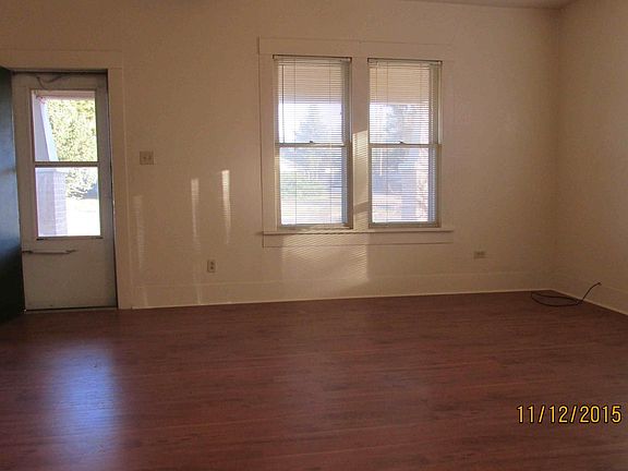 Looking at front door from living room.