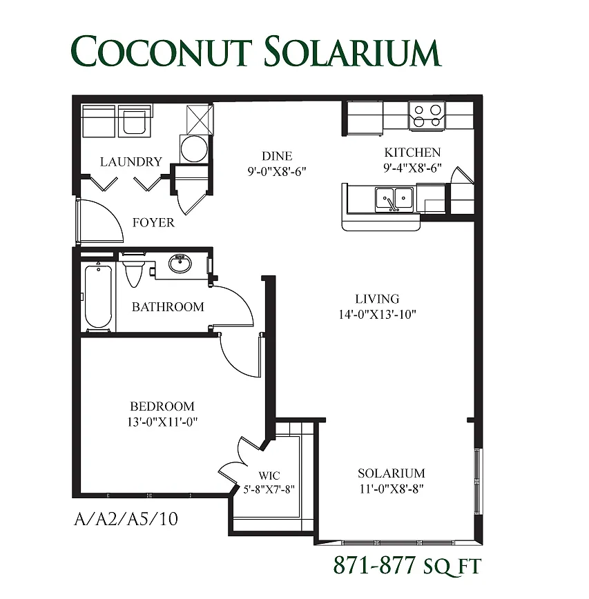 Floor plan Coconut Solarium