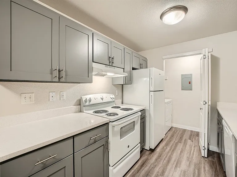 Kitchen & Laundry Room at Bellwether Apartments in Olympia, Washington