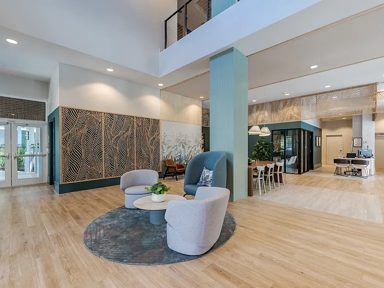 Updated Lobby and Leasing Office at One Plantation Apartments in Plantation, FL 33324