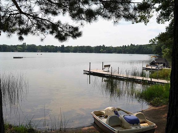 View of lake from park