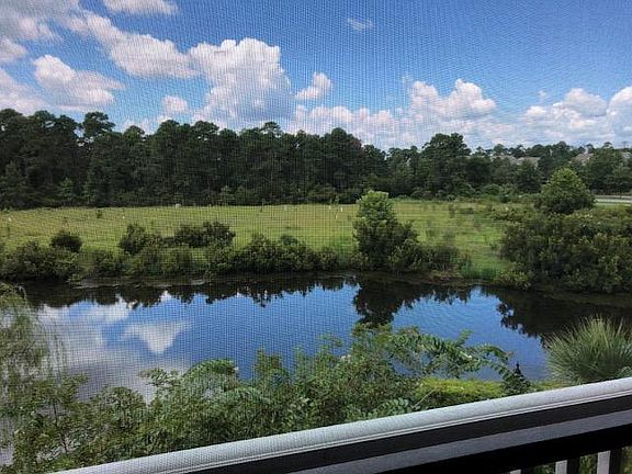 view off large screened porch