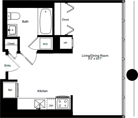 Floor plan Studio C 9-13