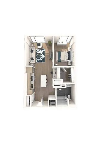 Floor plan 1 Bedroom Regular