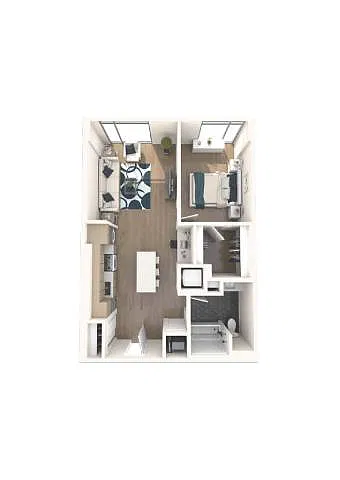 Floor plan 1 Bedroom Regular