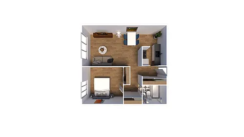 Floor plan 1 Bedroom 1 Bathroom
