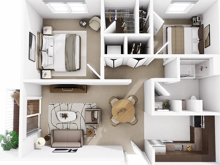 2 CO Floor Plan. 2 Bedroom, 1 Bath. 2 CO Floor Plan. 2 Bedroom, 1 Bath.