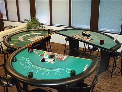 The second pit which includes standard Blackjack, Lucky Ladies and Four Card Poker.