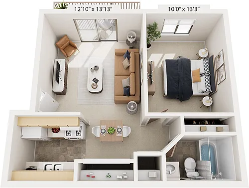 Floor plan One Bedroom