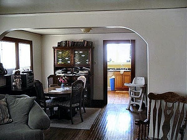 From LR, looking S thru LR and DR into kitchen