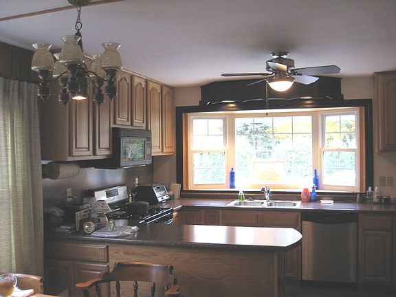 View of updated kitchen from liv. rm