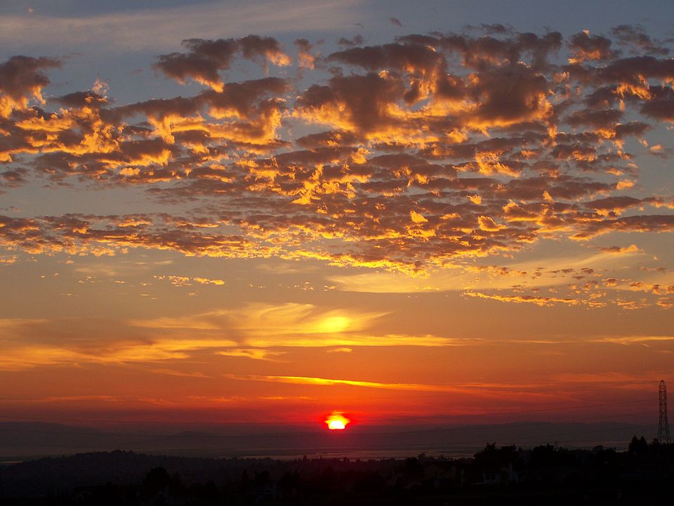 Sunset from backyard