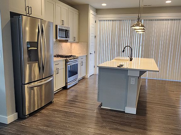 View of kitchen from dining area