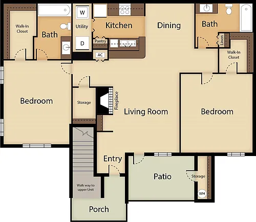Floor plan 2/2 Downstairs