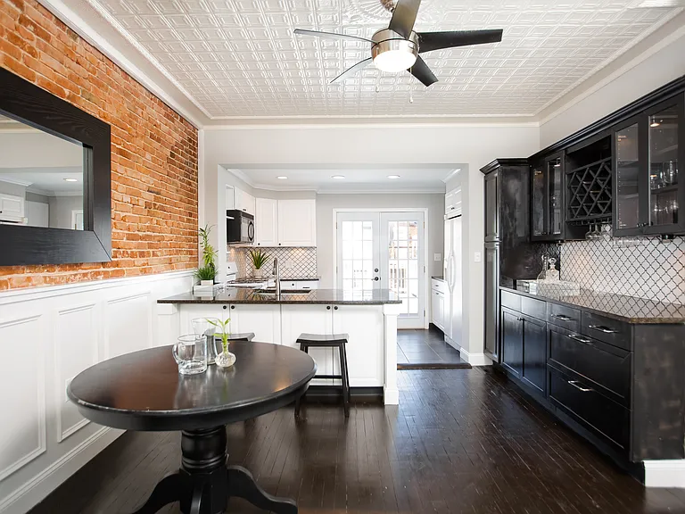 main floor, dining area and wet bar