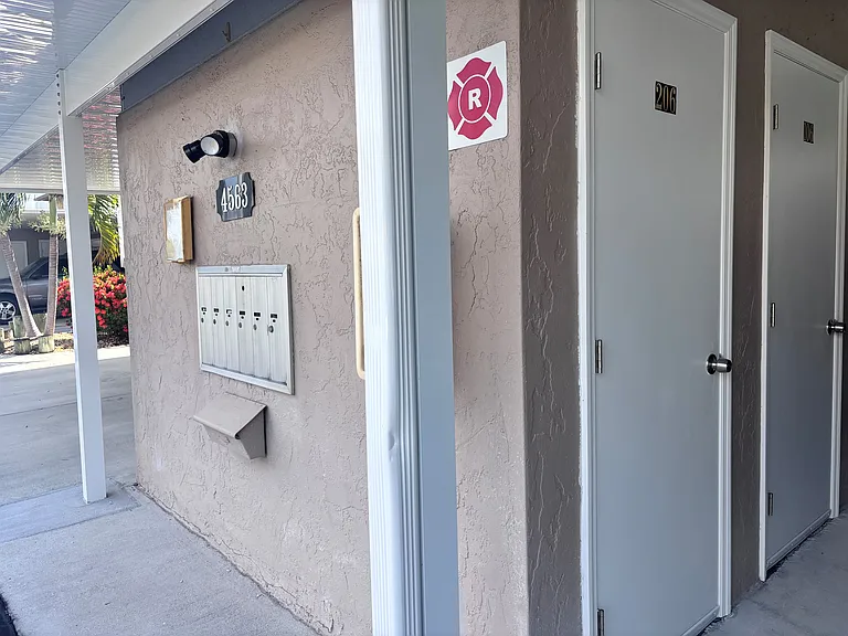 Extra outside storage area just to left of your assigned parking slot. Mailboxes are located in front for your convenience.