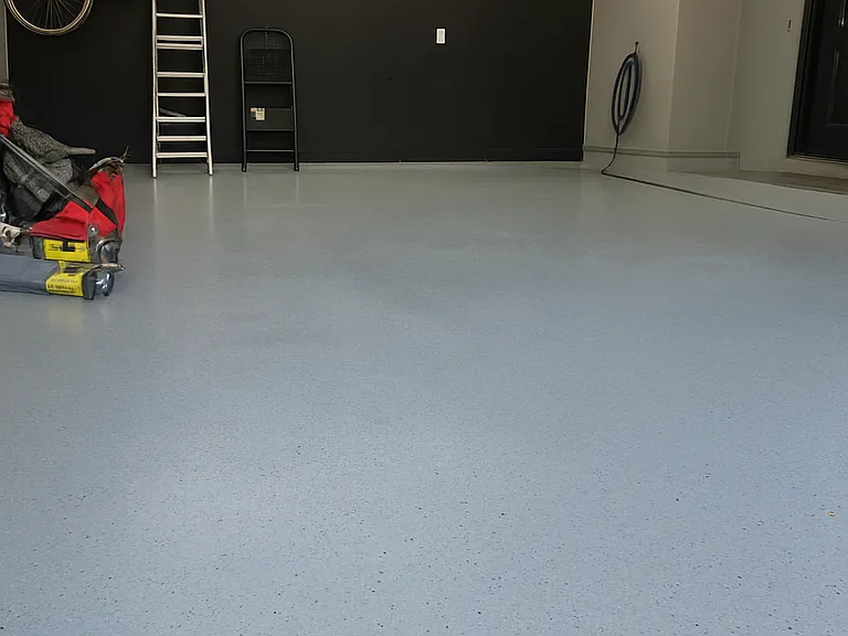 Finished garage with EV charging.