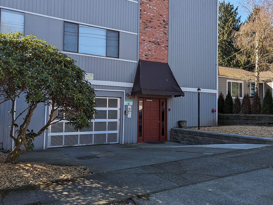 Front of building, east