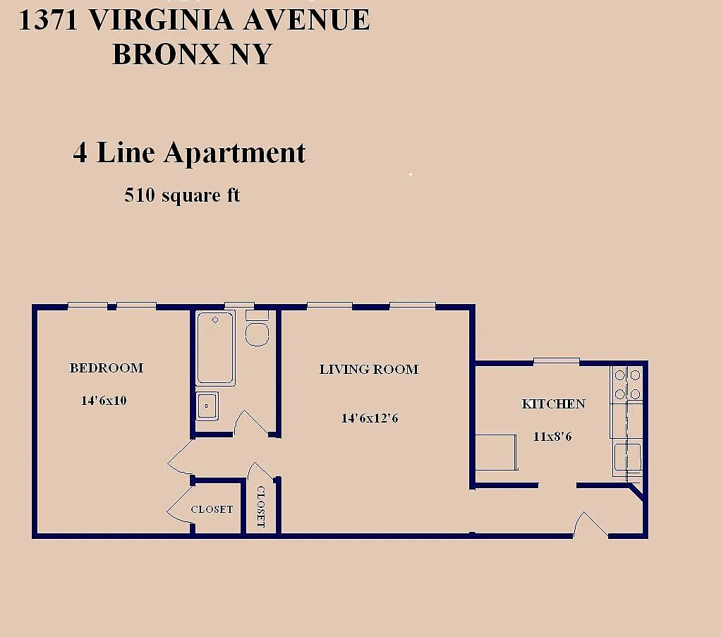 1 bed, 510 sqft, $1,410 — Photo 1