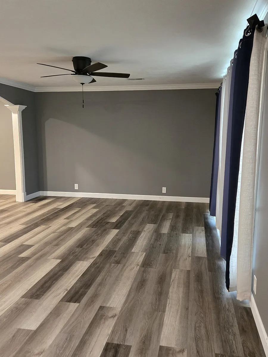 Living room from front door - 1700 E Mechanic St