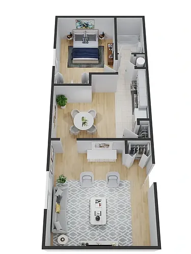 Floor plan 1 Bedroom Deluxe