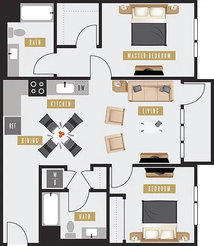Floor plan D2 (East Building)