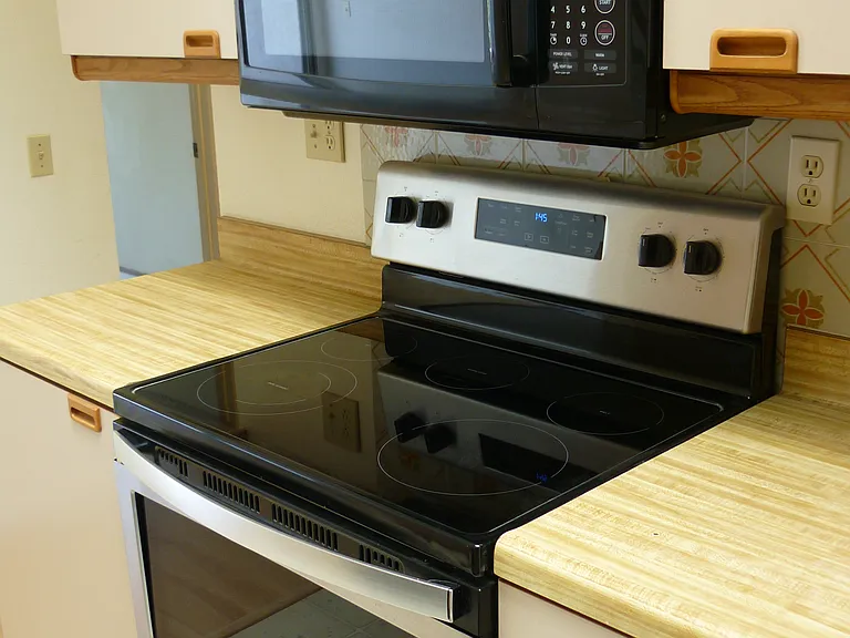Looking at stainless steel oven