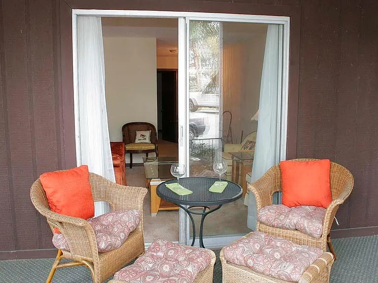 Seating Area outside apartment on Shared Balcony