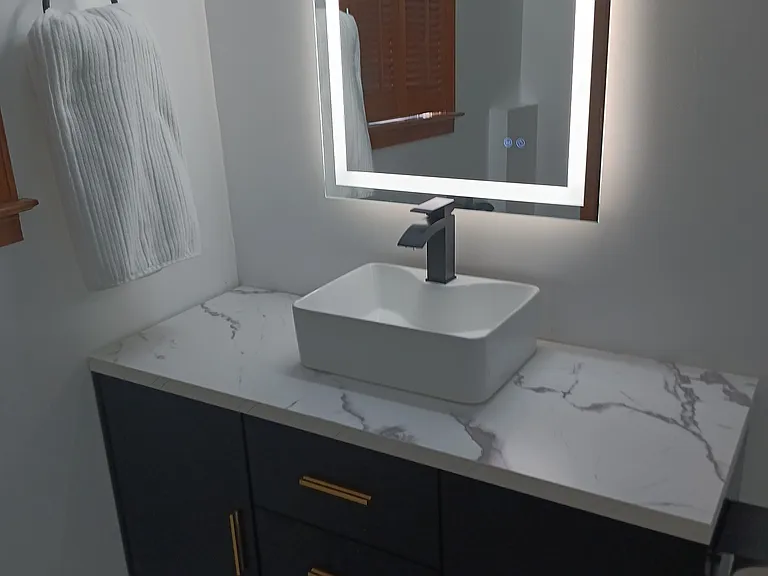 Basement newly remodeled bathroom
