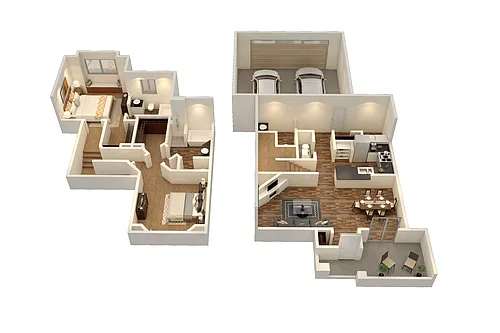 Floor plan Maroon Townhome