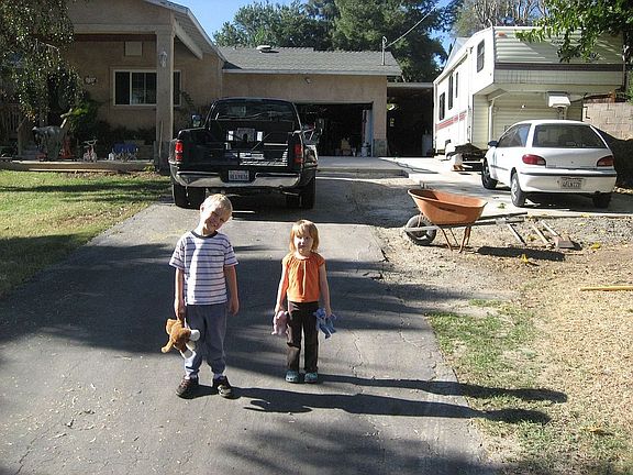 before the driveway was poured