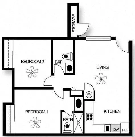 Floor plan Two Bedroom