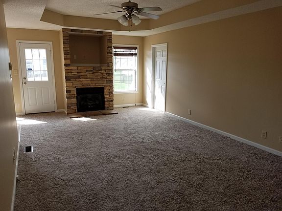 Living room with fireplace