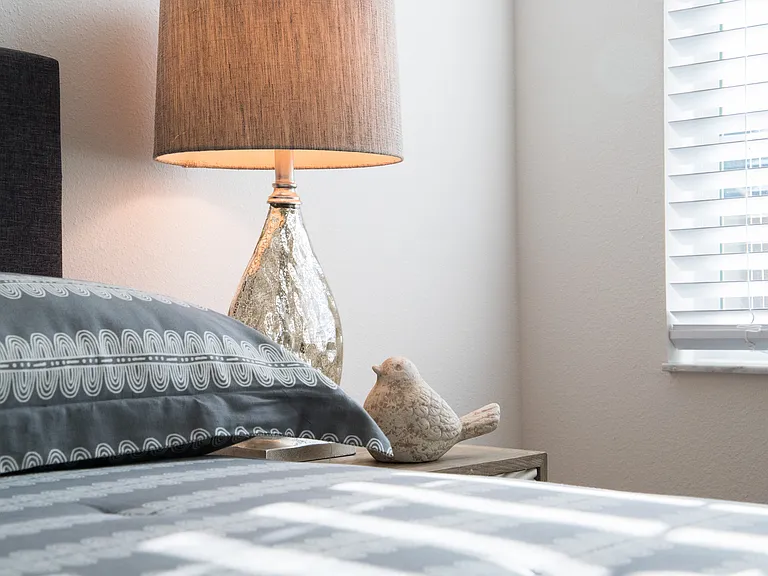 Each bedroom features lush carpet flooring.