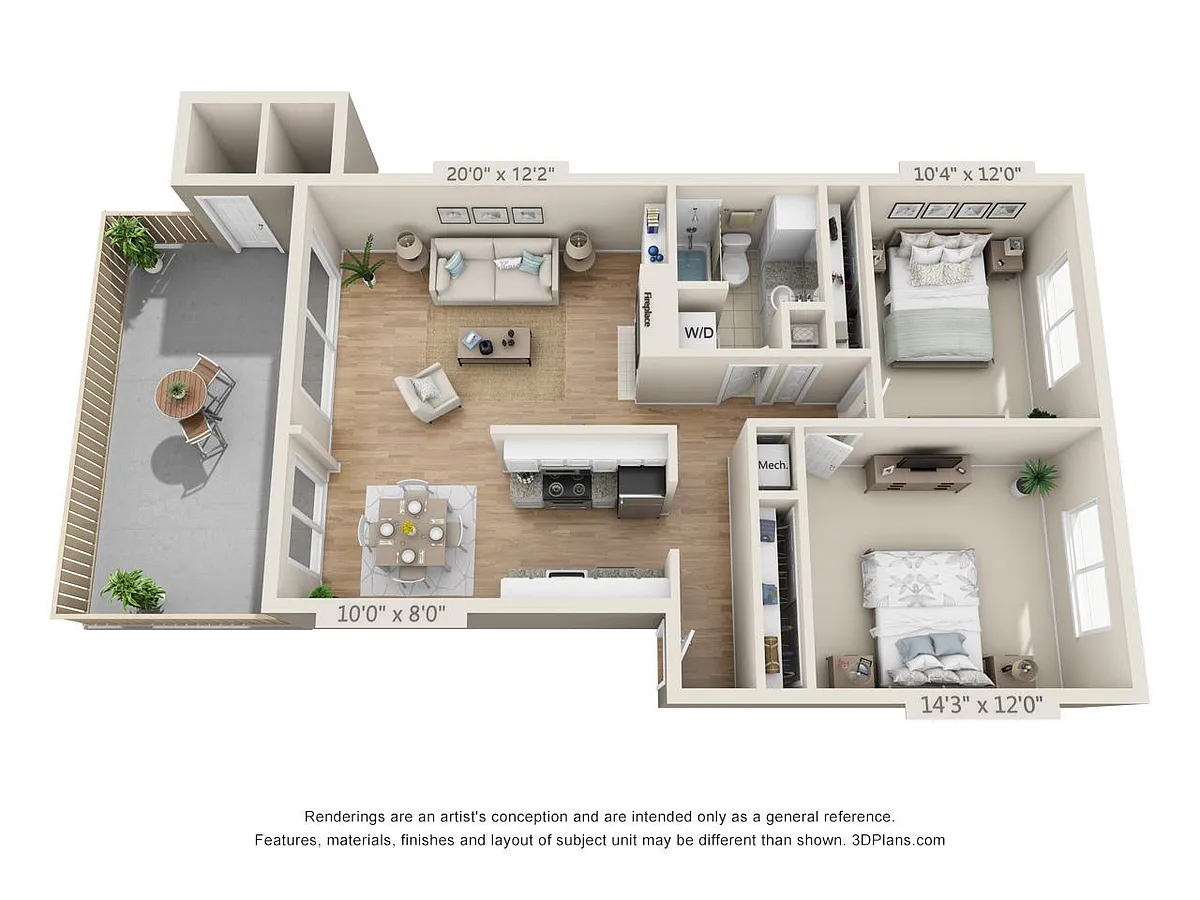 Floor plan 2X1 D