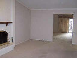 Looking at living room into the den