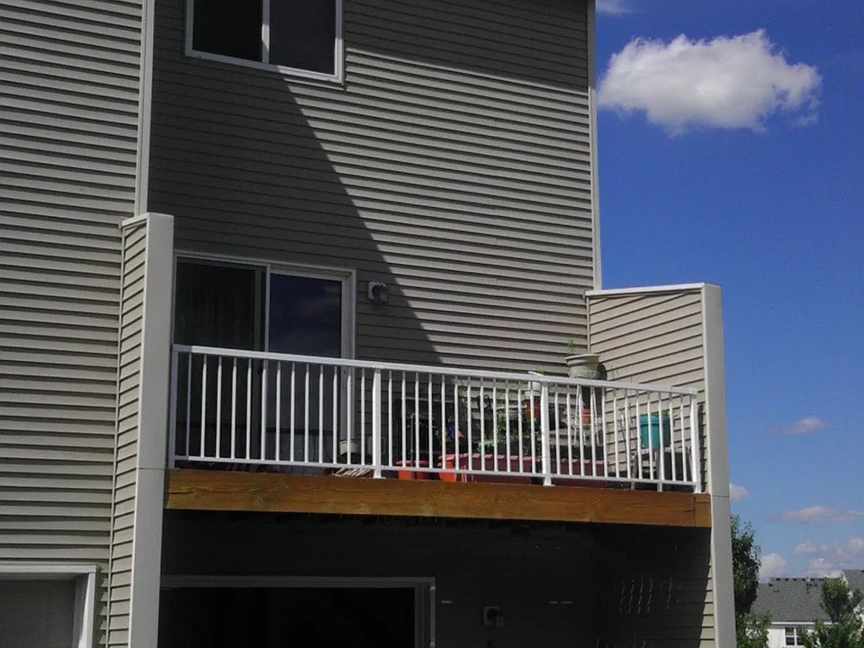 Back view, deck off kitchen