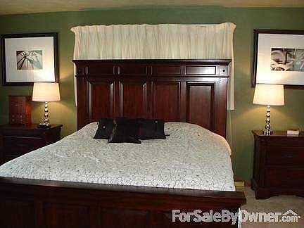 Master Bedroom : Large Master with Custom Amish made Wardrobe and French Doors - lots of room!