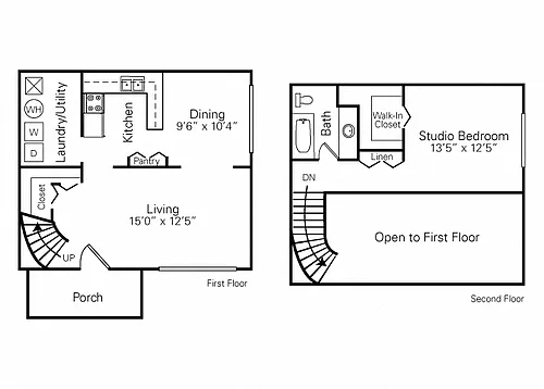 Floor plan 1 Bedroom (Loft)