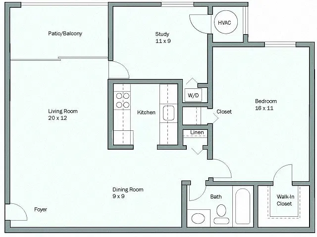 Floor plan Heritage - Study