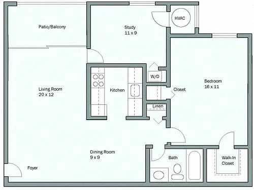 Floor plan Heritage - Study