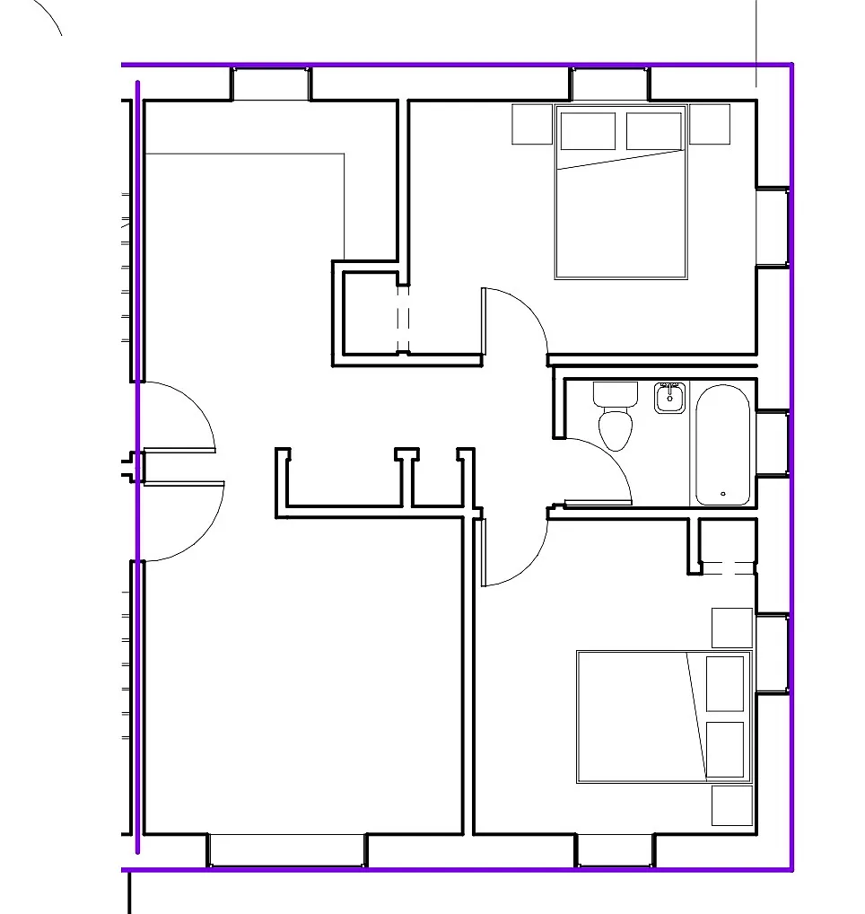 Floor plan Superior 2 Bed