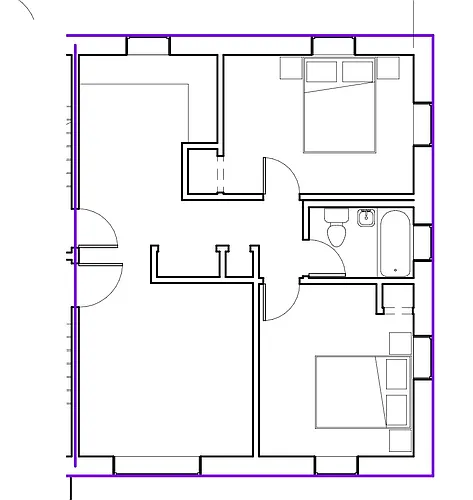 Floor plan Superior 2 Bed